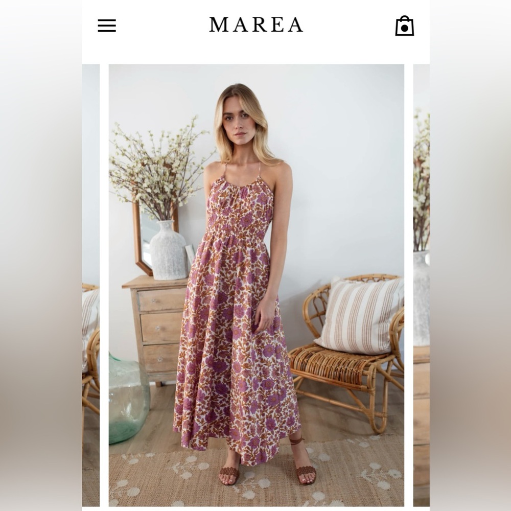 NWT Marea Mireille Maxi Dress in Pink Orsay Floral